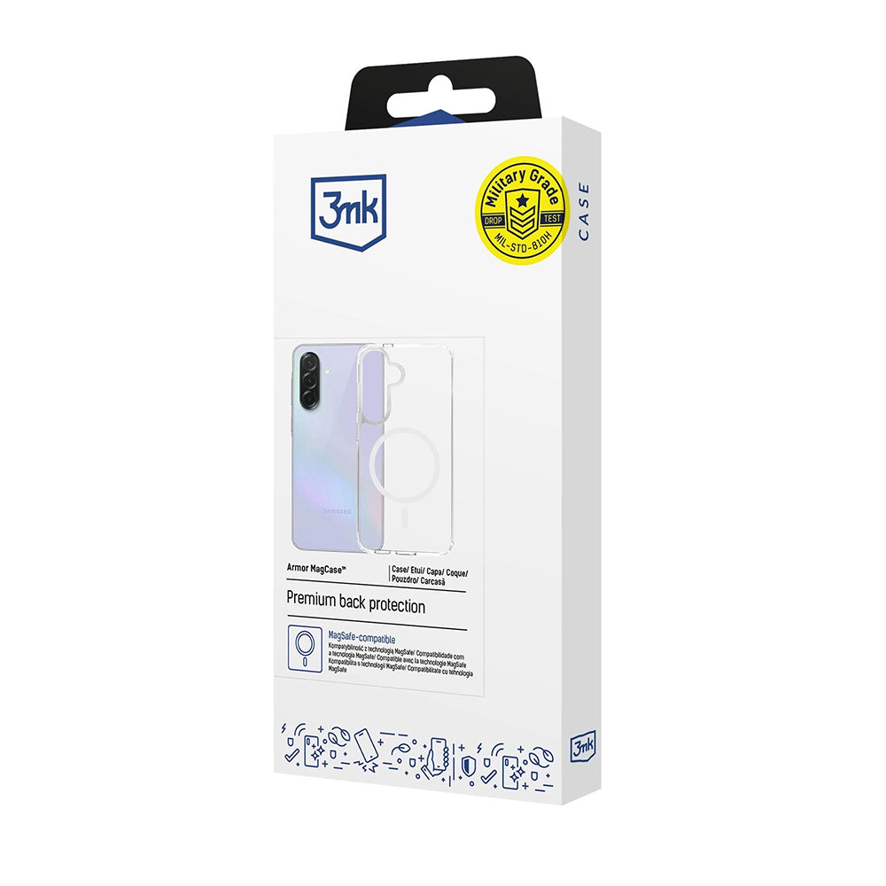 Husa MagSafe pentru Samsung Galaxy S26 Plus, 3MK, Armor MagCase, Transparenta