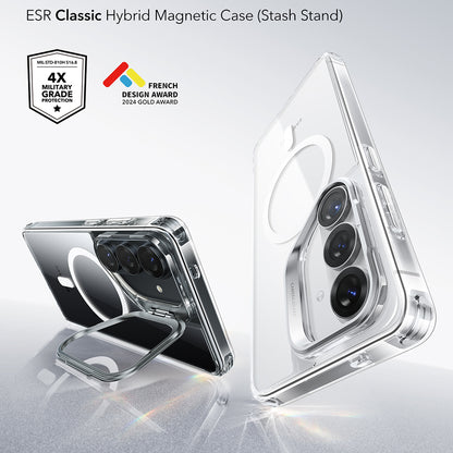 Husa MagSafe pentru Samsung Galaxy S26 Plus S947, ESR, Classic Hybrid Kickstand, Transparenta