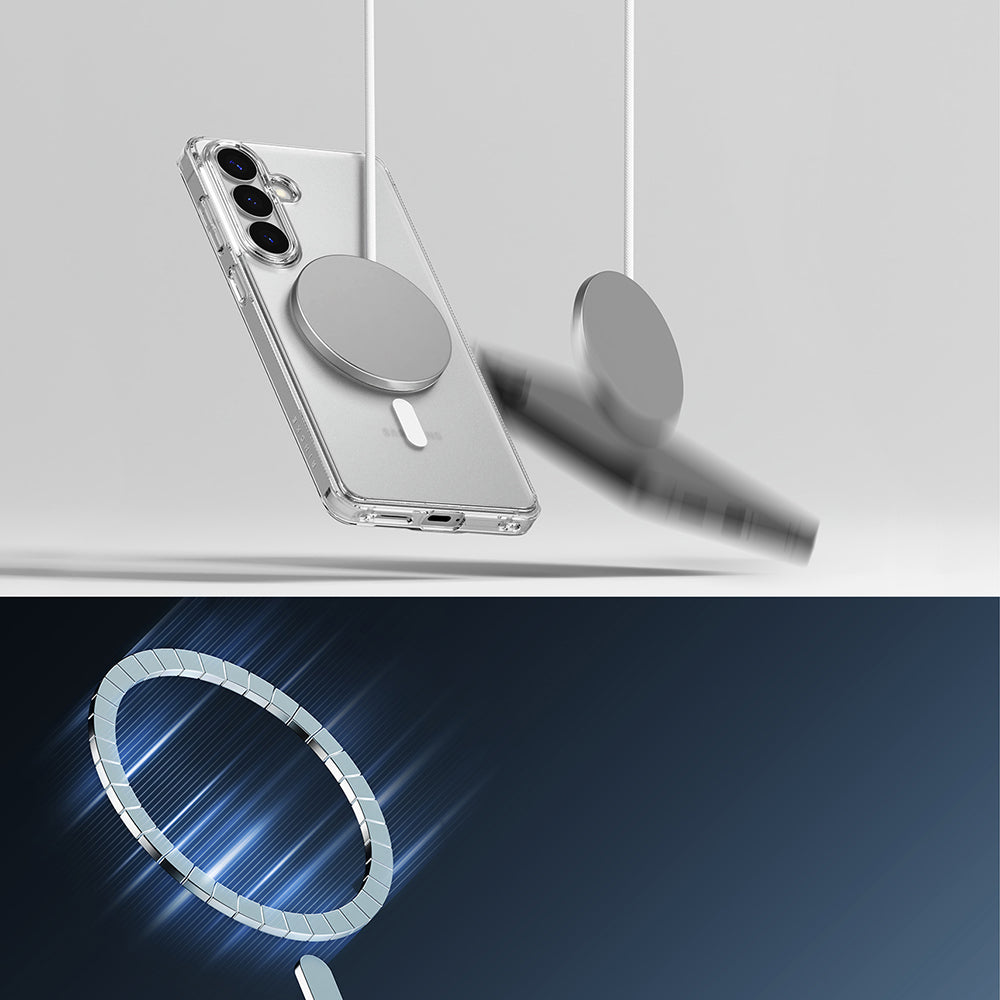 Husa MagSafe pentru Samsung Galaxy S26 Plus, Ringke, Fusion, Transparenta Mata
