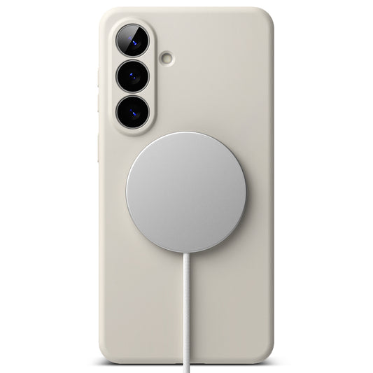 Husa MagSafe pentru Samsung Galaxy S26 Plus, Ringke, Silicone, Crem
