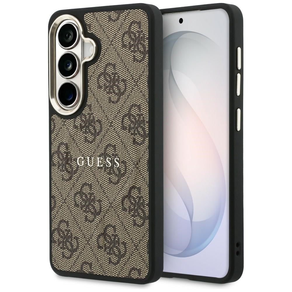 Husa MagSafe pentru Samsung Galaxy S26 Plus S947, Guess, 4G Embossed Ring, Maro