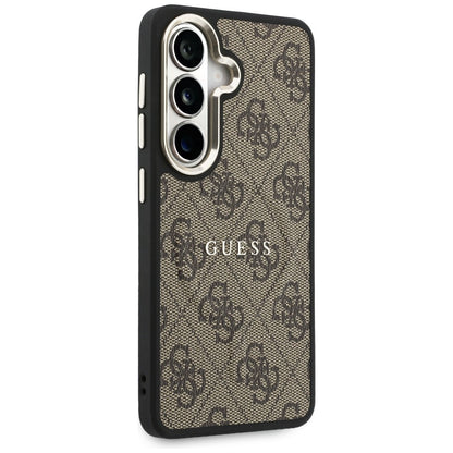 Husa MagSafe pentru Samsung Galaxy S26 Plus S947, Guess, 4G Embossed Ring, Maro