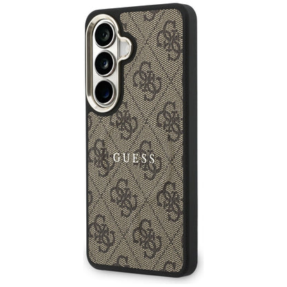 Husa MagSafe pentru Samsung Galaxy S26 Plus S947, Guess, 4G Embossed Ring, Maro
