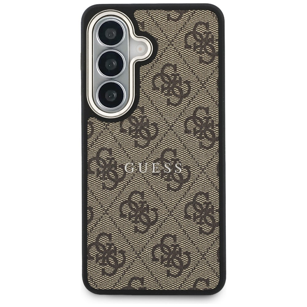Husa MagSafe pentru Samsung Galaxy S26 Plus S947, Guess, 4G Embossed Ring, Maro