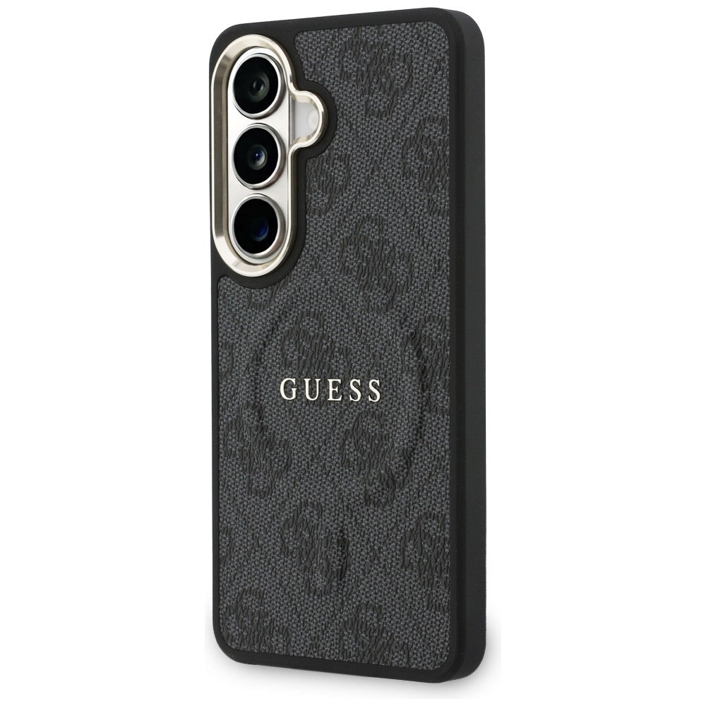 Husa MagSafe pentru Samsung Galaxy S26 Plus S947, Guess, 4G Embossed Ring, Neagra