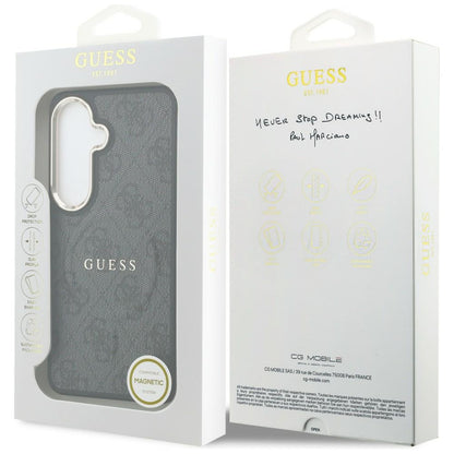 Husa MagSafe pentru Samsung Galaxy S26 Plus S947, Guess, 4G Embossed Ring, Neagra