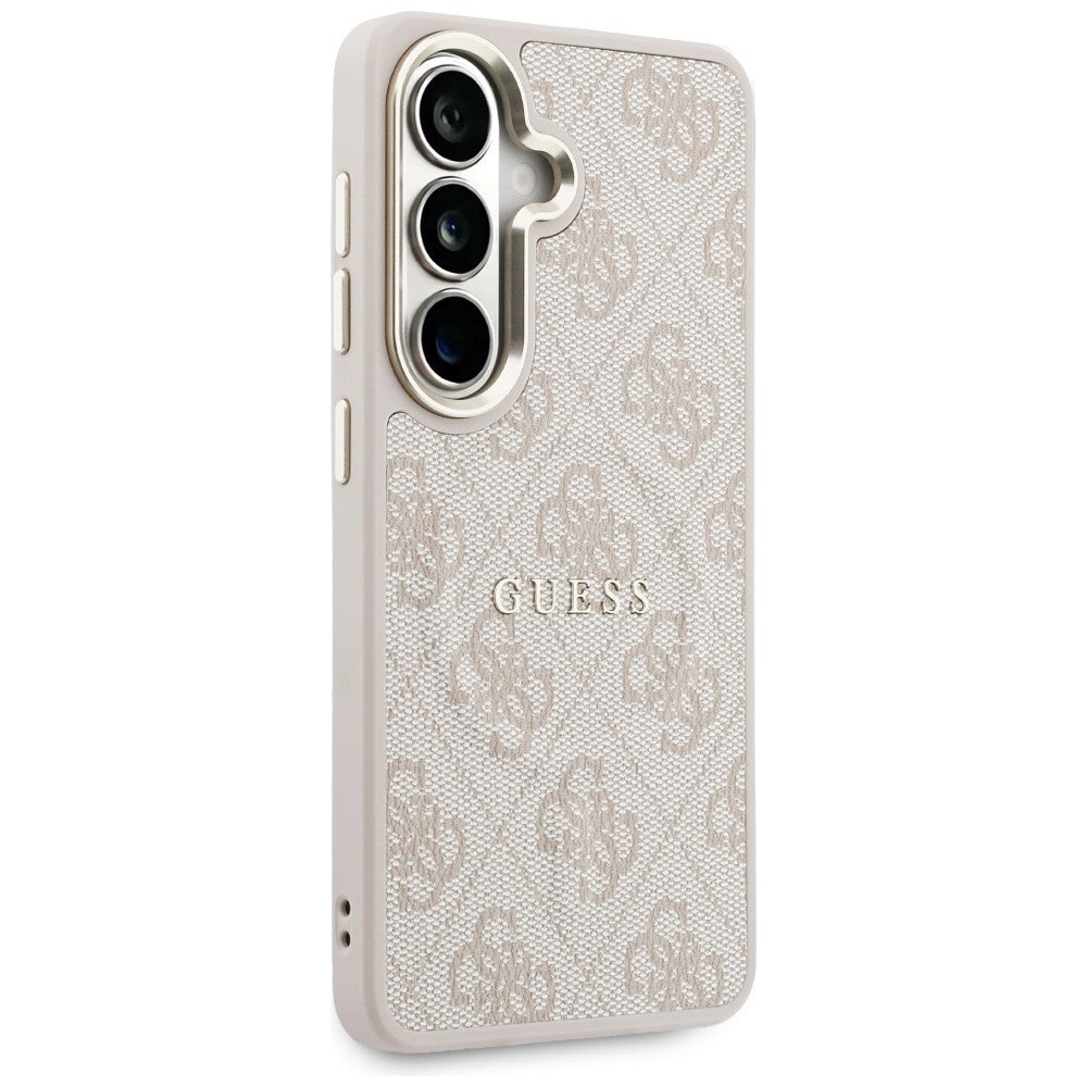 Husa MagSafe pentru Samsung Galaxy S26 Plus S947, Guess, 4G Embossed Ring, Roz