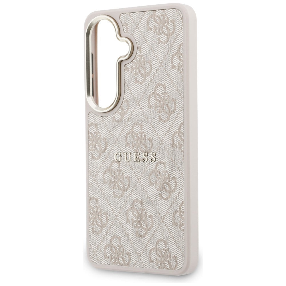 Husa MagSafe pentru Samsung Galaxy S26 Plus S947, Guess, 4G Embossed Ring, Roz
