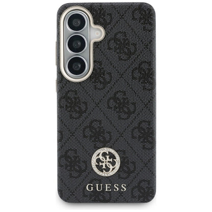 Husa MagSafe pentru Samsung Galaxy S26 Plus S947, Guess, 4G Rhinestone Round Logo, Neagra