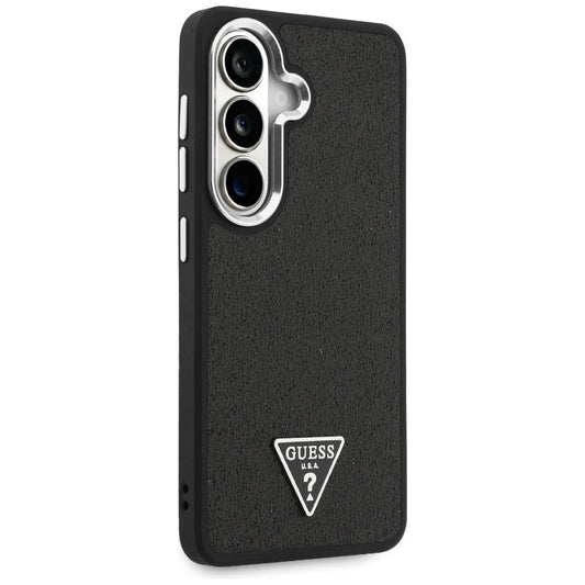 Husa MagSafe pentru Samsung Galaxy S26 Plus S947, Guess, Fixed Glitter Triangle Logo, Neagra