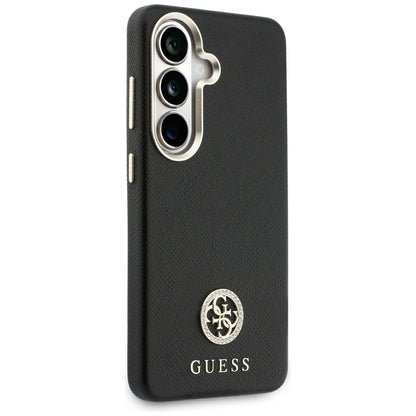 Husa MagSafe pentru Samsung Galaxy S26 Plus S947, Guess, Rhinestone Round Logo, Neagra