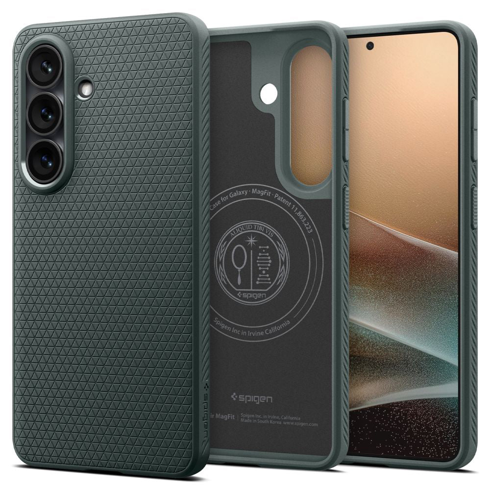 Husa MagSafe pentru Samsung Galaxy S26 Plus S947, Spigen, Liquid Air, Verde ACS10706