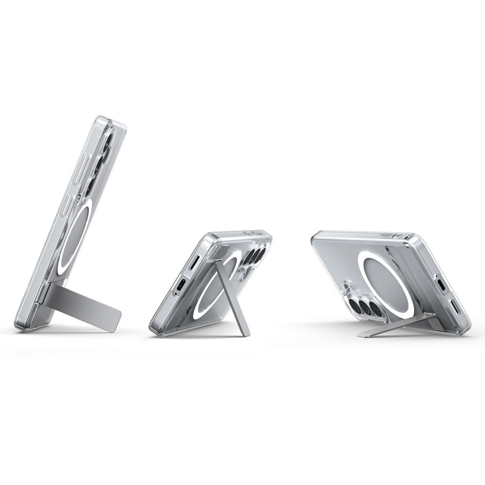 Husa MagSafe pentru Samsung Galaxy S26 Plus S947, Spigen, Ultra Hybrid S, Transparenta Alba ACS11050
