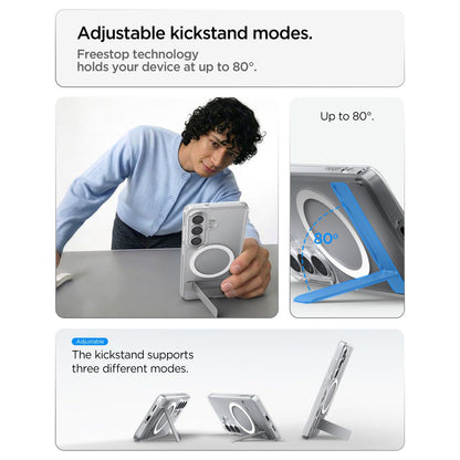 Husa MagSafe pentru Samsung Galaxy S26 Plus S947, Spigen, Ultra Hybrid S, Transparenta Alba ACS11050