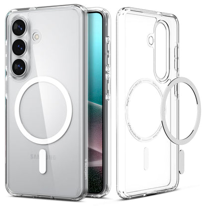 Husa MagSafe pentru Samsung Galaxy S26 Plus S947, Spigen, Ultra Hybrid, Transparenta Alba ACS10709