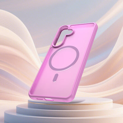 Husa MagSafe pentru Samsung Galaxy S26 Plus, Techsuit, HaloFrost II, Roz