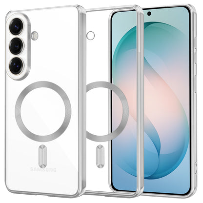 Husa MagSafe pentru Samsung Galaxy S26 Plus, Techsuit, Luxury Crystal, Argintie