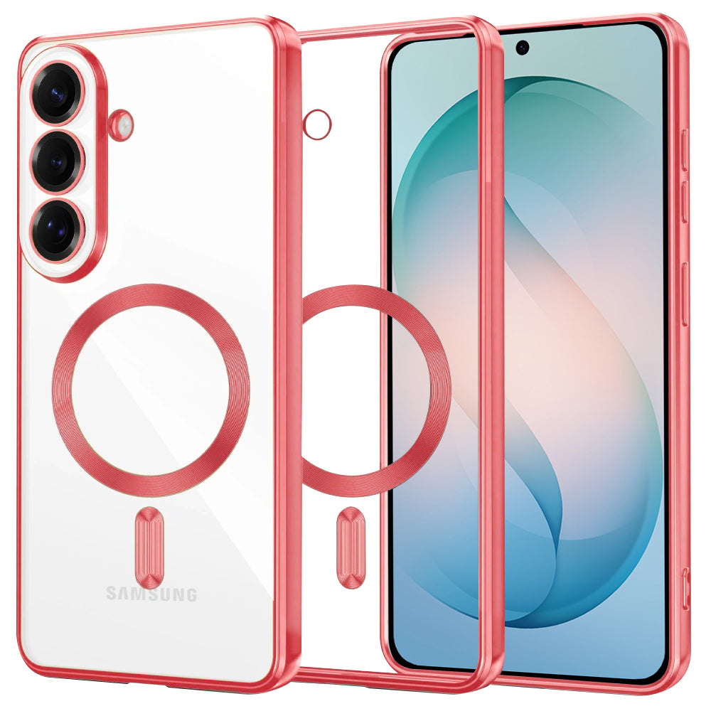 Husa MagSafe pentru Samsung Galaxy S26 Plus, Techsuit, Luxury Crystal, Rosie