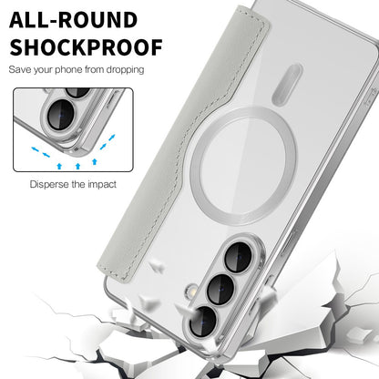 Husa MagSafe pentru Samsung Galaxy S26 Plus, Techsuit, SmartMag Book, Gri