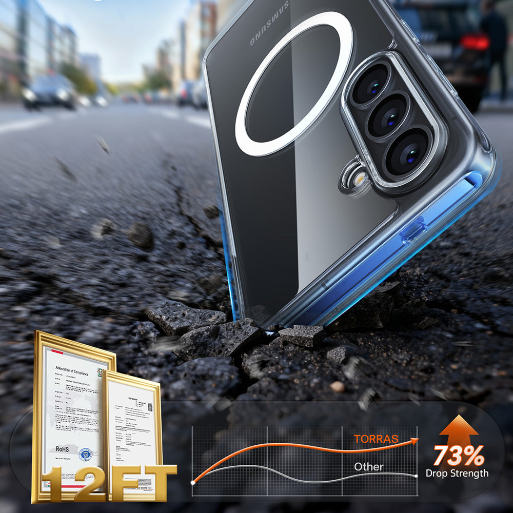 Husa MagSafe pentru Samsung Galaxy S26 Plus, Torras, Guardian, Transparenta