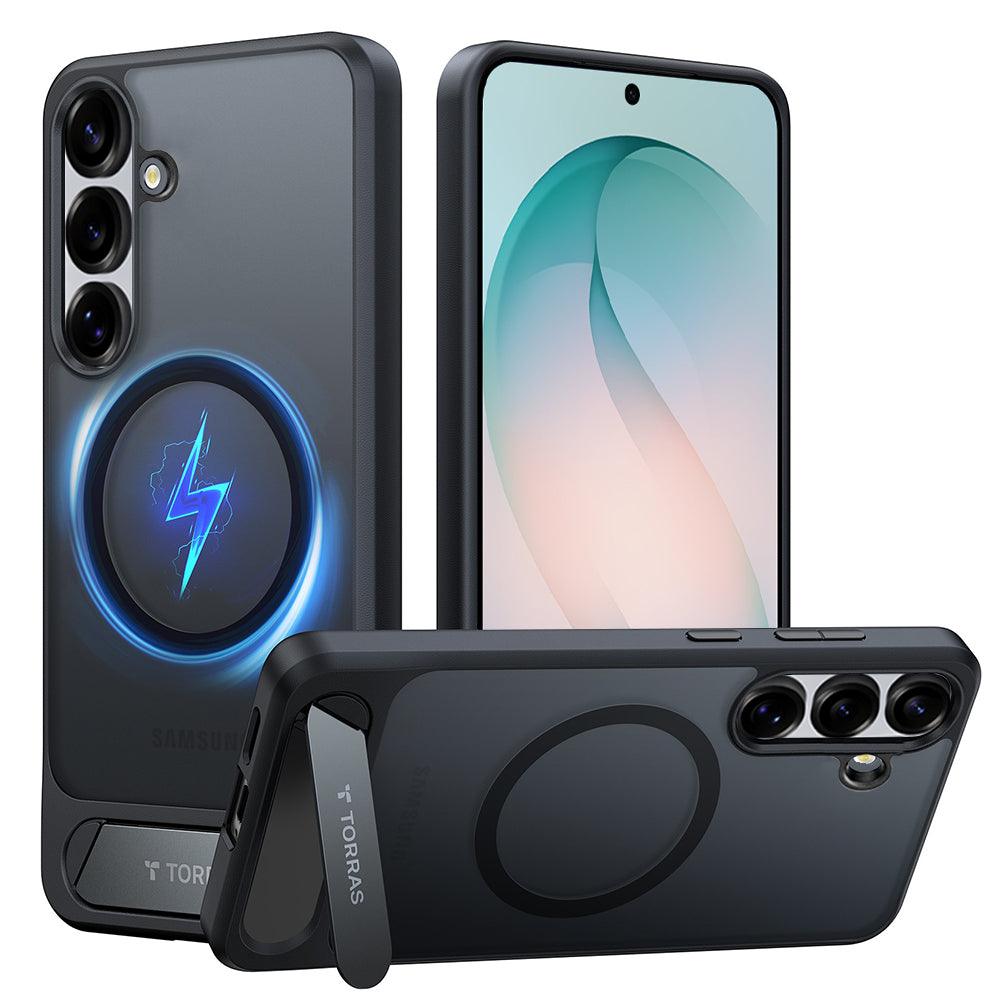 Husa MagSafe pentru Samsung Galaxy S26 Plus, Torras, Pstand, Neagra