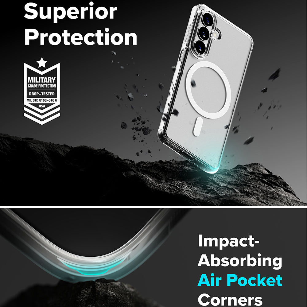 Husa MagSafe pentru Samsung Galaxy S26, Ringke, Fusion, Transparenta Mata