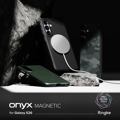 Husa MagSafe pentru Samsung Galaxy S26, Ringke, Onyx, Neagra