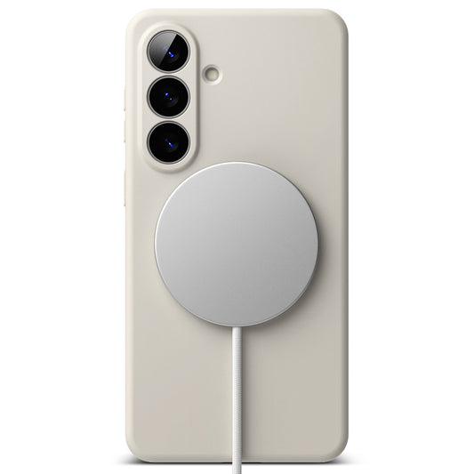 Husa MagSafe pentru Samsung Galaxy S26, Ringke, Silicone, Crem