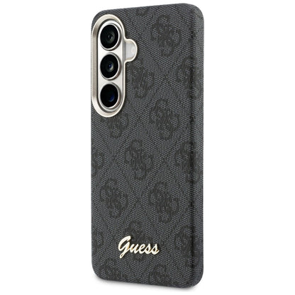 Husa MagSafe pentru Samsung Galaxy S26 S942, Guess, 4G Script Logo, Neagra