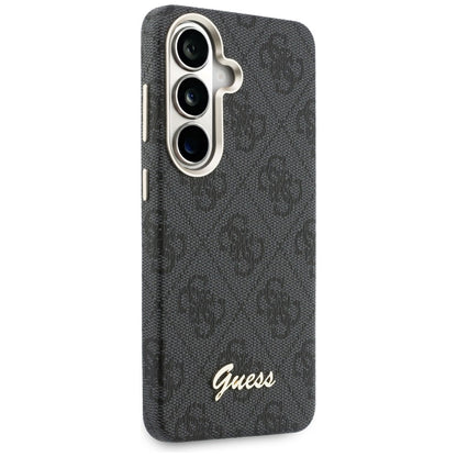 Husa MagSafe pentru Samsung Galaxy S26 S942, Guess, 4G Script Logo, Neagra