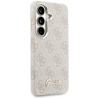 Husa MagSafe pentru Samsung Galaxy S26 S942, Guess, 4G Script Logo, Roz
