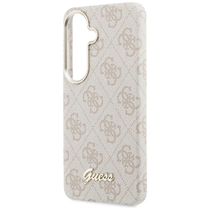 Husa MagSafe pentru Samsung Galaxy S26 S942, Guess, 4G Script Logo, Roz