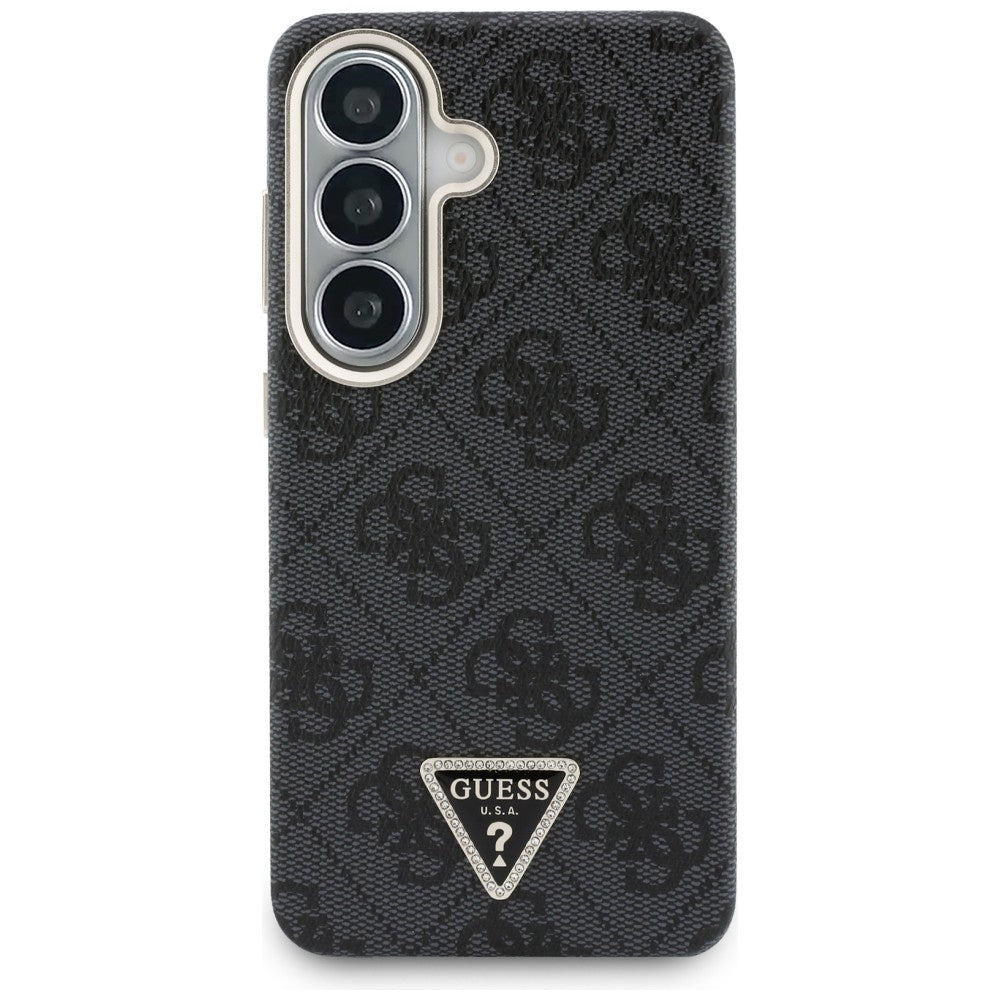 Husa MagSafe pentru Samsung Galaxy S26 S942, Guess, 4G Triangle Logo, Neagra