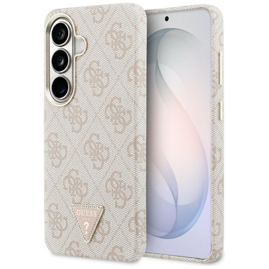 Husa MagSafe pentru Samsung Galaxy S26 S942, Guess, 4G Triangle Logo, Roz