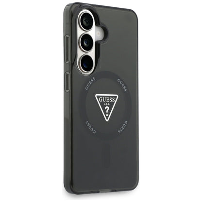 Husa MagSafe pentru Samsung Galaxy S26 S942, Guess, IML Gradient Triangle Logo, Neagra