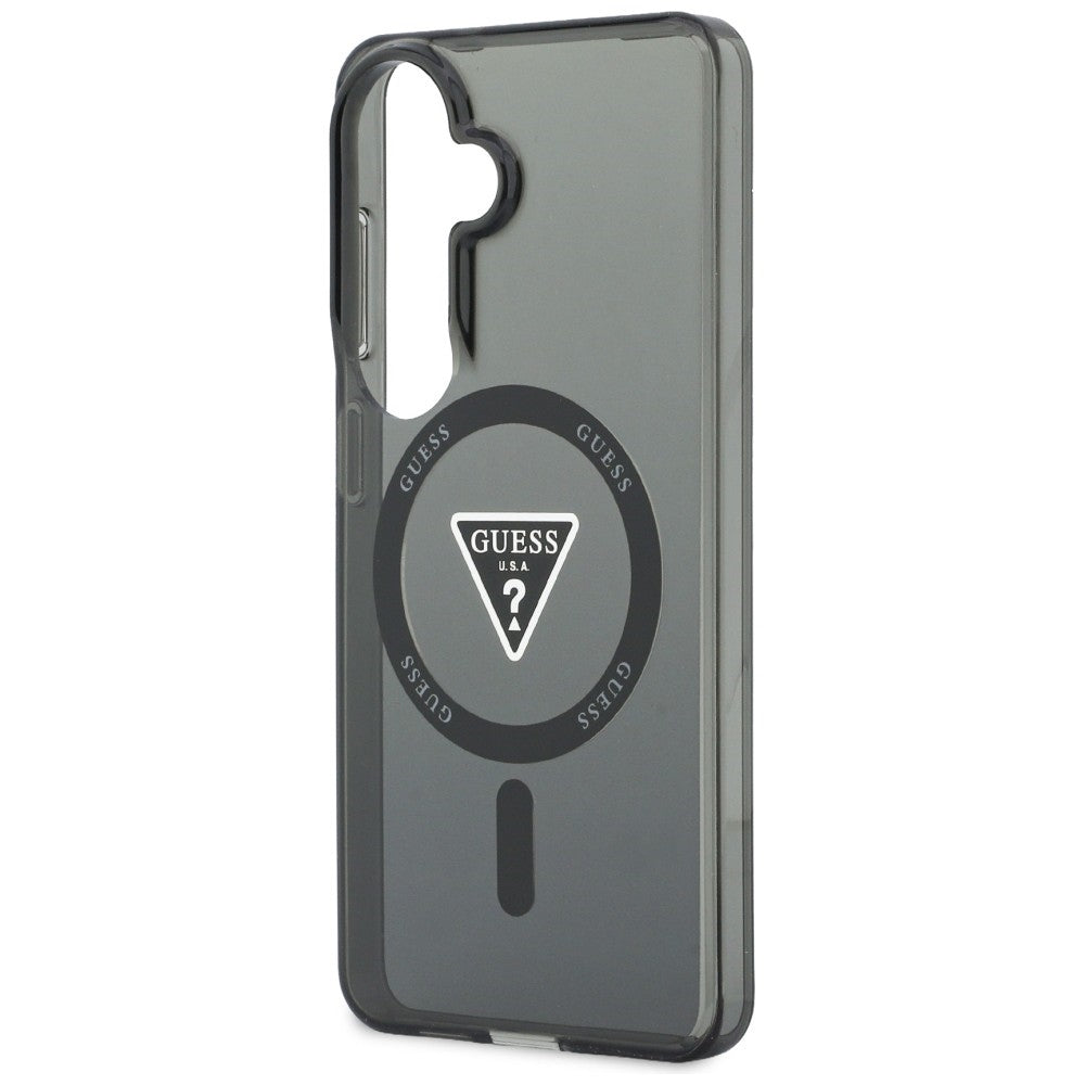 Husa MagSafe pentru Samsung Galaxy S26 S942, Guess, IML Gradient Triangle Logo, Neagra
