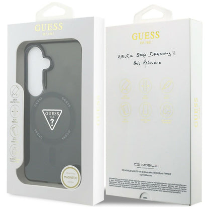 Husa MagSafe pentru Samsung Galaxy S26 S942, Guess, IML Gradient Triangle Logo, Neagra