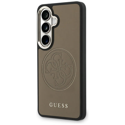 Husa MagSafe pentru Samsung Galaxy S26 S942, Guess, Perforated Logo, Maro