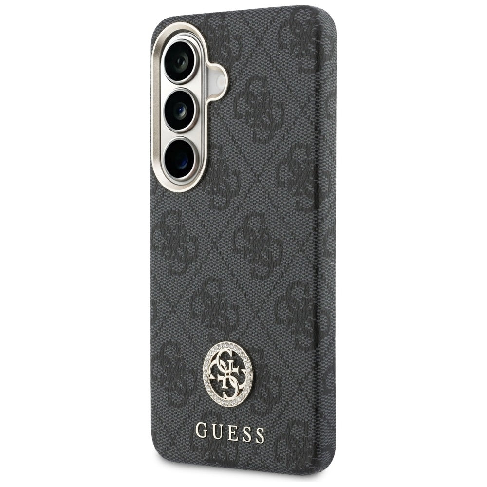 Husa MagSafe pentru Samsung Galaxy S26 S942, Guess, Rhinestone Round Logo, Neagra