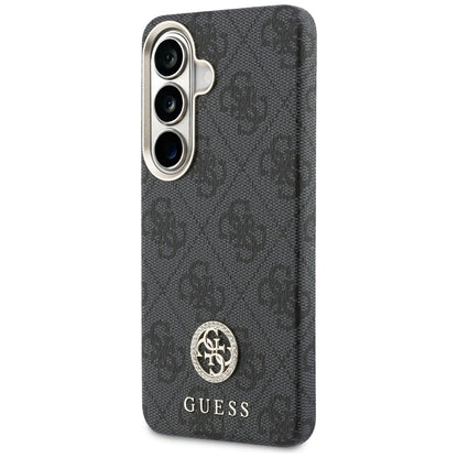 Husa MagSafe pentru Samsung Galaxy S26 S942, Guess, Rhinestone Round Logo, Neagra