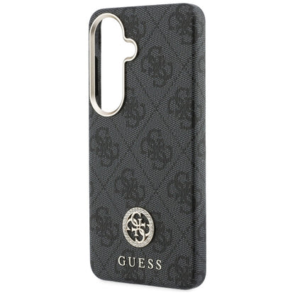 Husa MagSafe pentru Samsung Galaxy S26 S942, Guess, Rhinestone Round Logo, Neagra