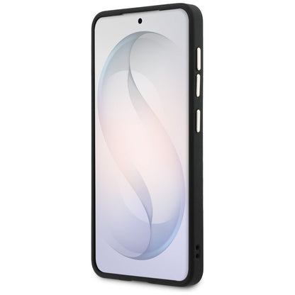 Husa MagSafe pentru Samsung Galaxy S26 S942, Guess, Saffiano Peony Embossed Ring, Neagra