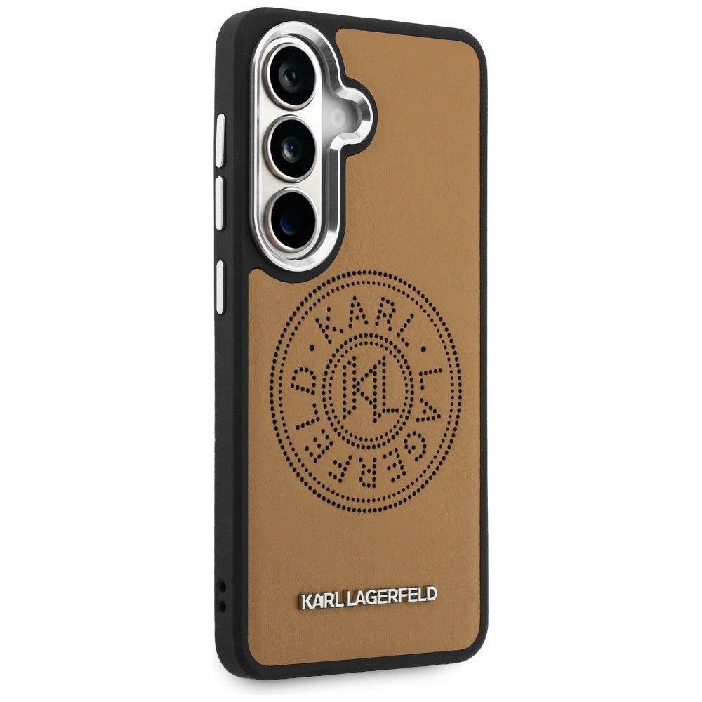 Husa MagSafe pentru Samsung Galaxy S26 S942, Karl Lagerfeld, Karl Round Point Logo, Maro