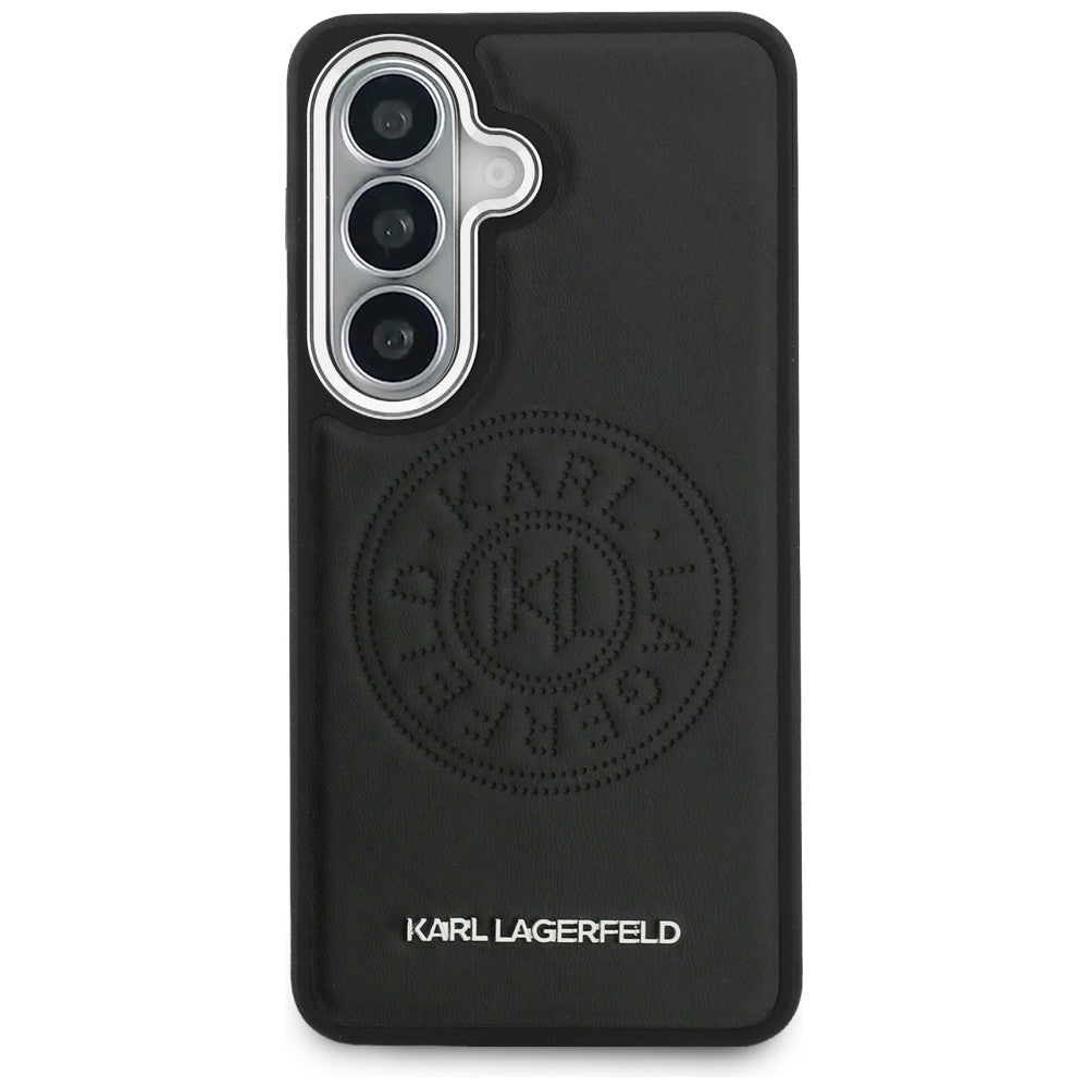 Husa MagSafe pentru Samsung Galaxy S26 S942, Karl Lagerfeld, Karl Round Point Logo, Neagra