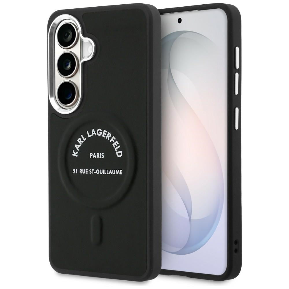 Husa MagSafe pentru Samsung Galaxy S26 S942, Karl Lagerfeld, Karl RSG Logo, Neagra