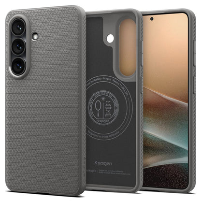 Husa MagSafe pentru Samsung Galaxy S26 S942, Spigen, Liquid Air, Gri ACS10731