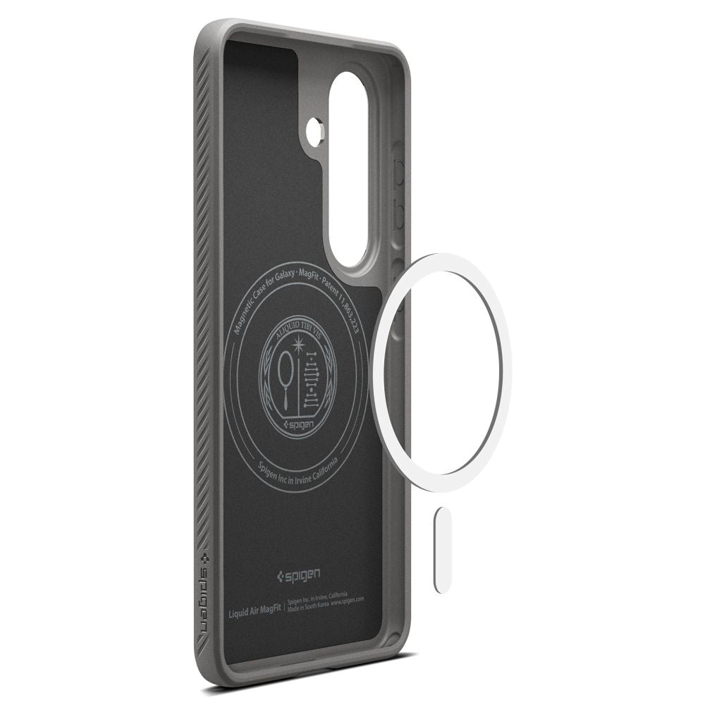 Husa MagSafe pentru Samsung Galaxy S26 S942, Spigen, Liquid Air, Gri ACS10731