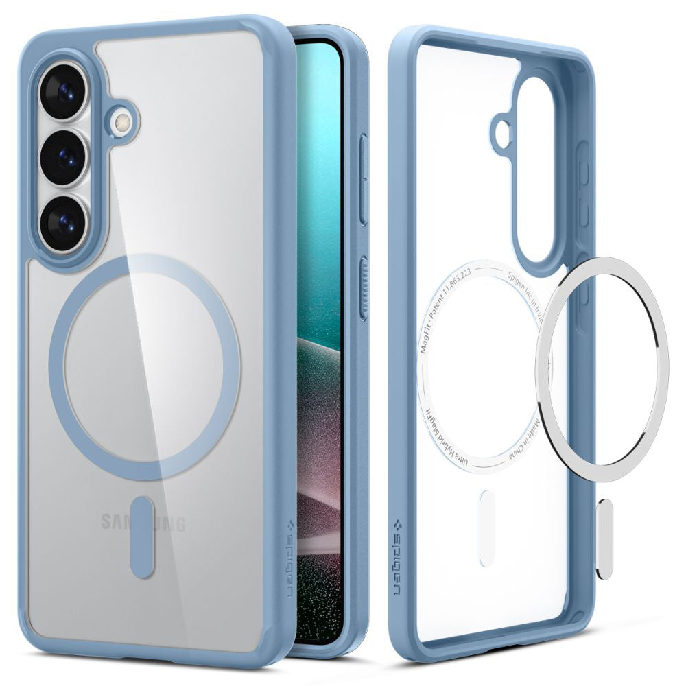 Husa MagSafe pentru Samsung Galaxy S26 S942, Spigen, Ultra Hybrid, Bleu ACS11219