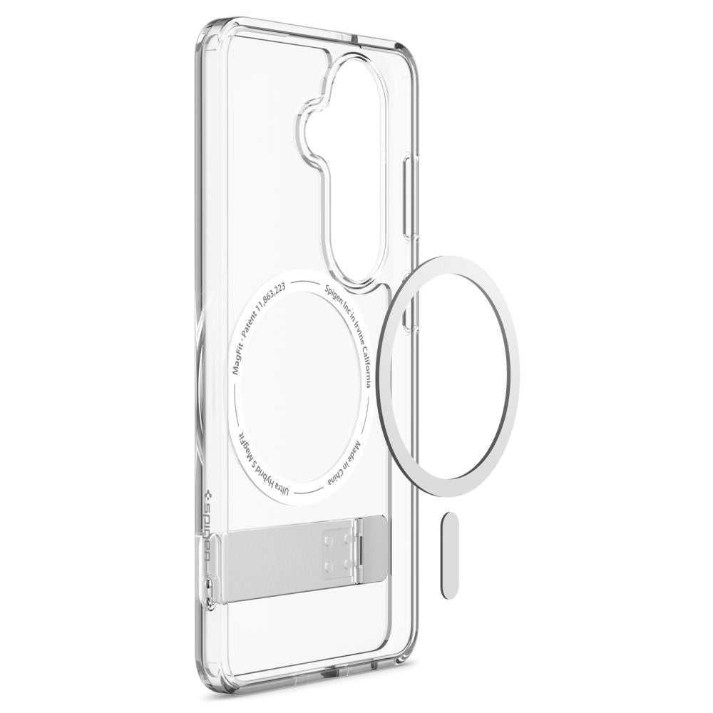 Husa MagSafe pentru Samsung Galaxy S26 S942, Spigen, Ultra Hybrid S, Transparenta Alba ACS11061
