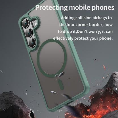 Husa MagSafe pentru Samsung Galaxy S26, Techsuit, HaloFrost II, Verde